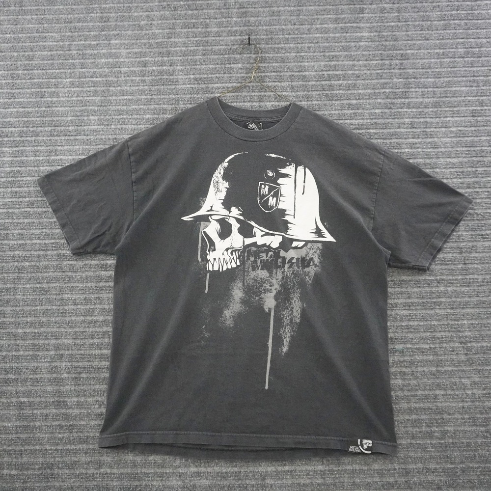 Vintage Y2K Metal Mulisha T-Shirt Mens XL Black Skull Graphic Tee Motocross